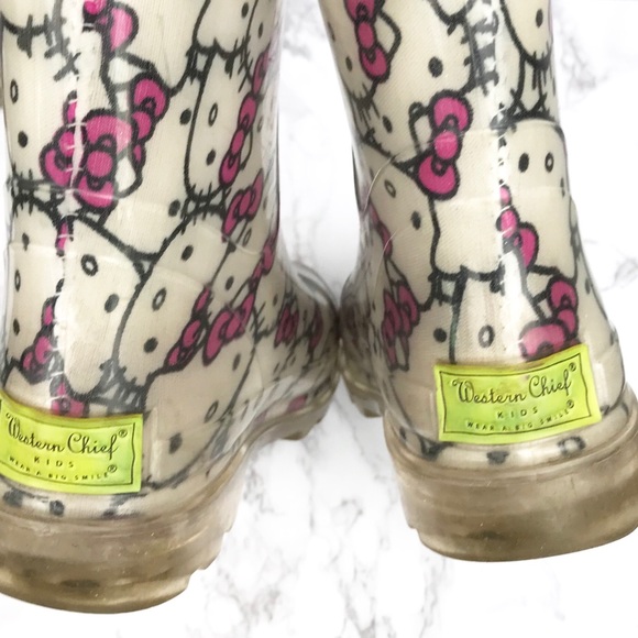 EUC Western Chief Hello Kitty Easy On Rain Boots - Picture 4 of 7
